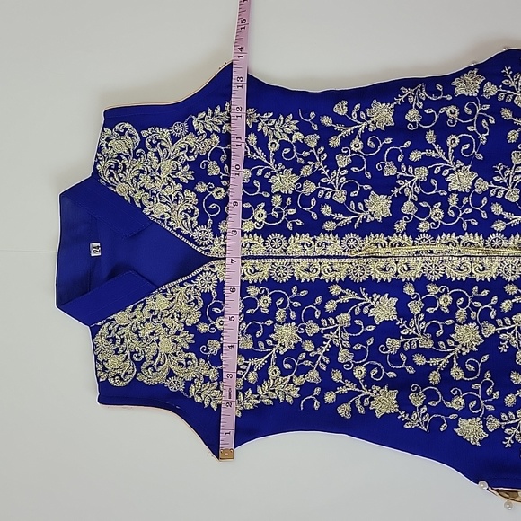 KURTA EMBROIDERED BLUE TOP KIDS/ 24 - Picture 4 of 9